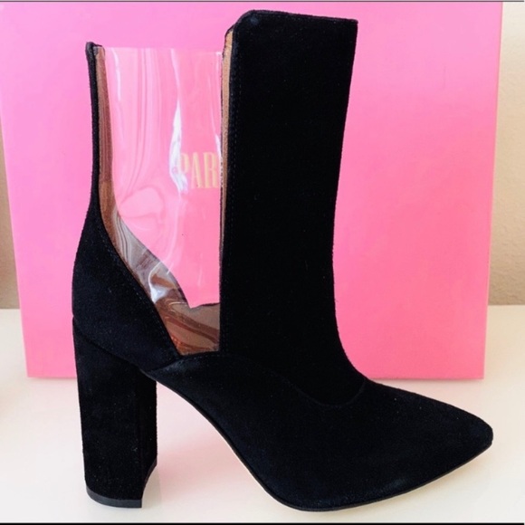 Paris Texas Black Suede Heel Booties NWT SZ 6/36 - Picture 3 of 6